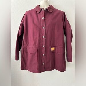 VTG Powder River Outfitters Panhandle Slim Chore Jacket Mens L Maroon Western‎